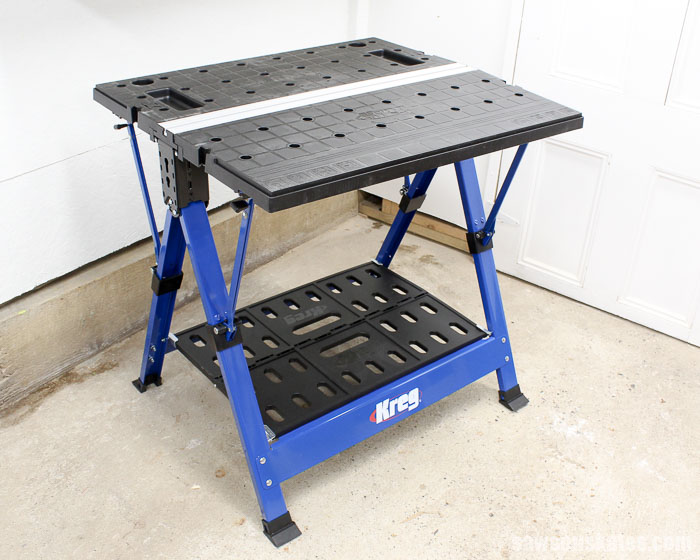 Small Workshop Ideas - the Kreg Mobile Project Center is a workbench, an assembly table, a clamp station, can be used as sawhorse plus so much more.