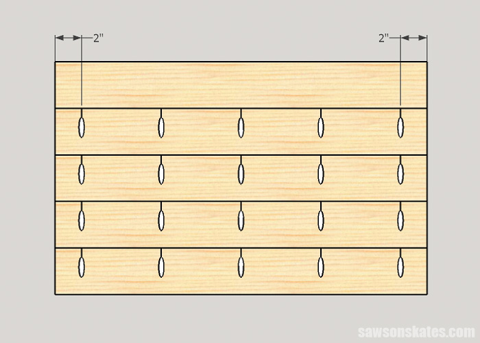 Pocket Hole Tips for Edge Joints - set pocket holes in from the edge of boards to prevent cracking