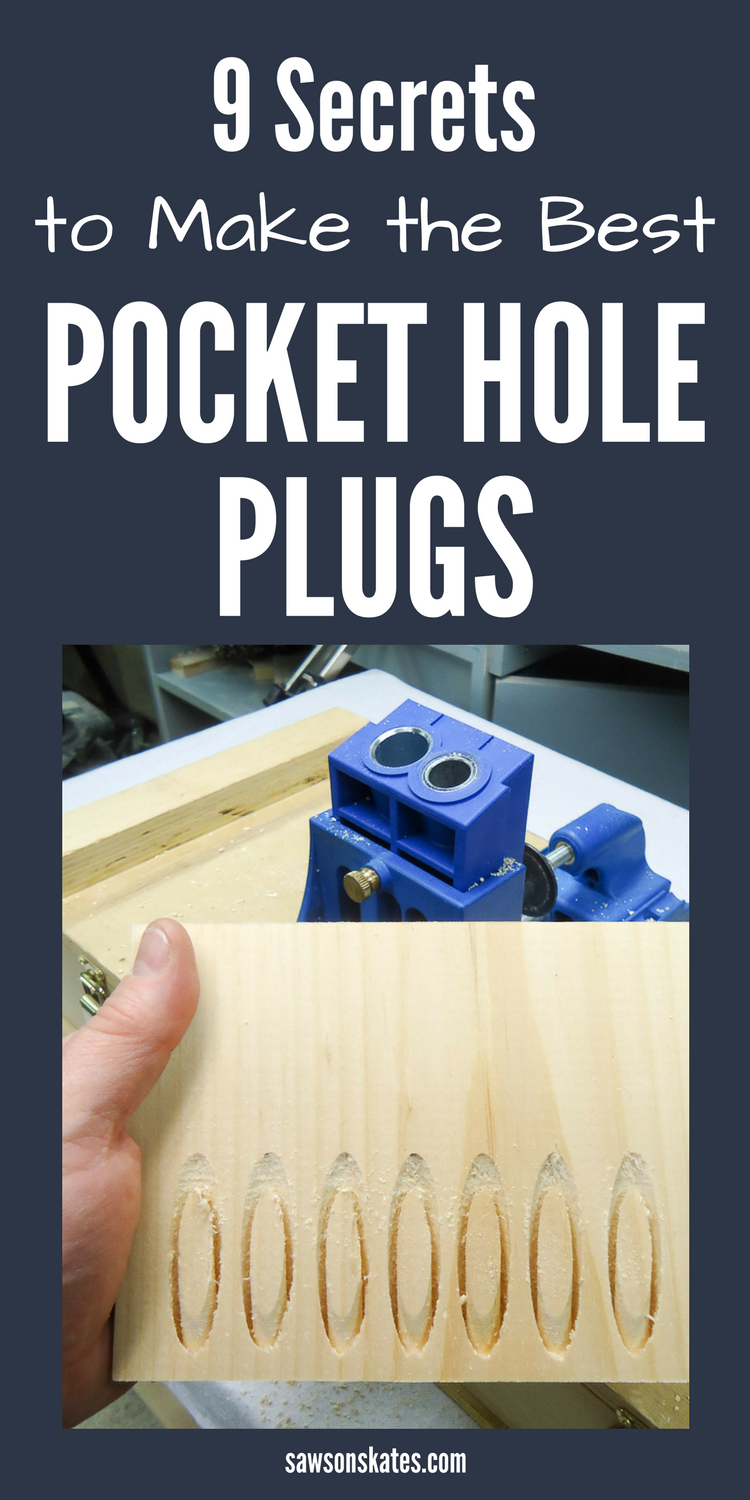 Making your own pocket hole plugs is a great way to fill pocket holes left behind by the Kreg Jig, but sometimes the plugs can chip or become jagged. From selecting the best grain pattern and setting the correct drill speed to using the plugs on your DIY project these tips will help make you the best pocket hole plugs.