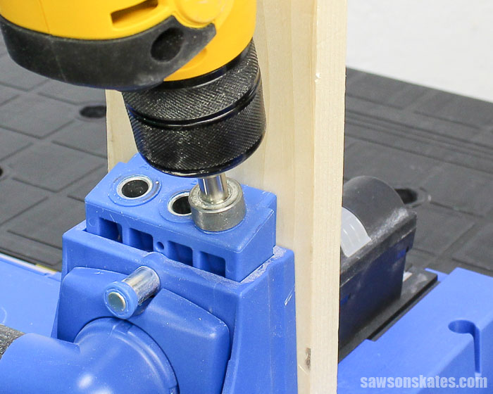 Prevent Rough Pocket Holes - Continue drilling until the depth collar contacts the drill guide