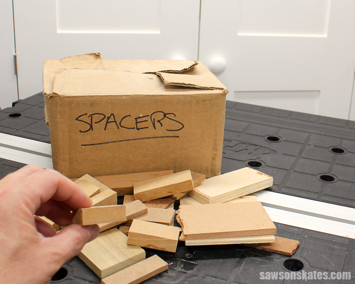 Use scrap wood as spacers or shims to offset workpieces for DIY projects