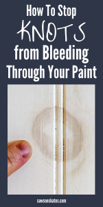 I painted my DIY furniture project and the ugly knots in the wood started bleeding through the paint. I looked for ideas about how to stop the knots from bleeding through paint and found these easy tips! I can’t wait to try it on my next project!