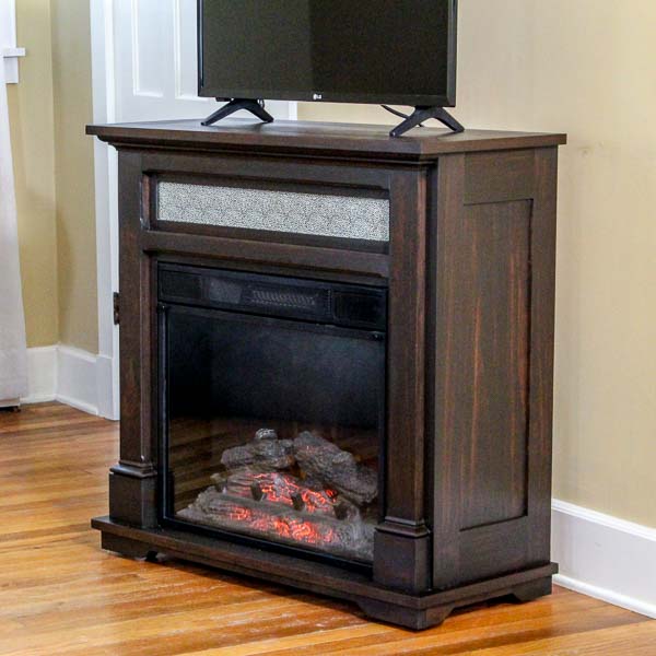 DIY Electric Fireplace TV Stand