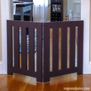 DIY dog gate across a doorway