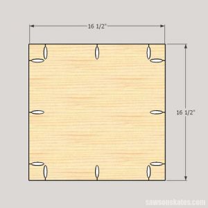 Bottom of the removable tray for the industrial bar cart