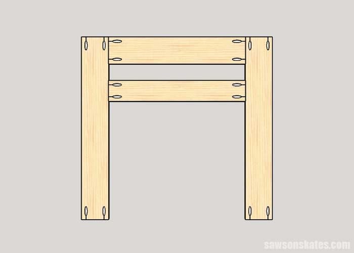 Making the front subassembly for the DIY electric fireplace surround and TV stand