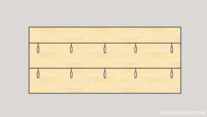 Making the top and bottom for the DIY fireplace mantel and TV stand