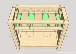 Installing the drawer supports for the DIY litter box enclosure