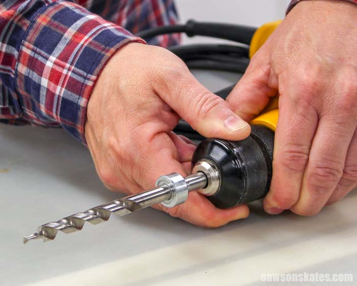 Learning how to change a drill bit with a two part keyless chuck