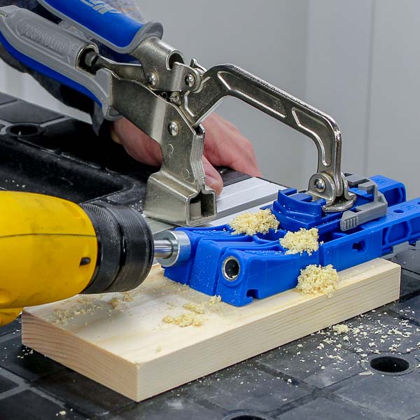 Drilling pocket holes with a Kreg Jig 320