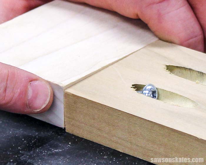 Pocket hole joints can move out of alignment when driving pocket screws. Using clamps is the best way to keep workpieces in position when assembling projects.