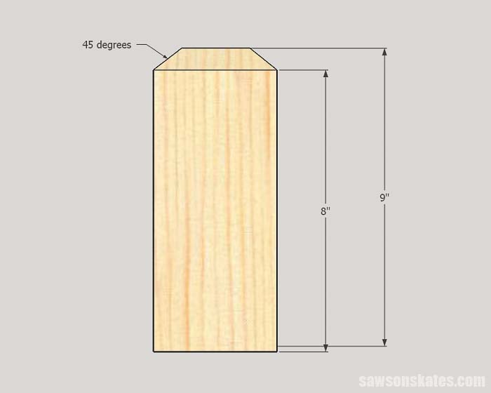 Sketch showing how to make the corners needed to build the DIY tiered raised garden bed