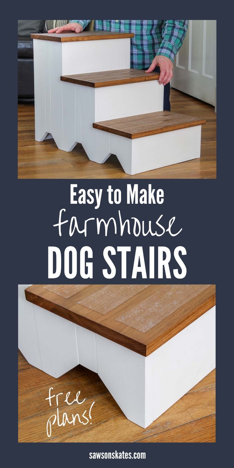 Easy DIY Dog Stairs (for Bed + Couch) Saws on Skates®