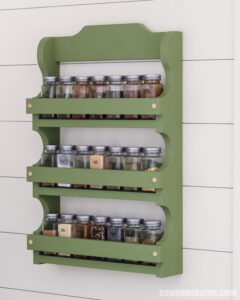 DIY Wood Spice Shelf (Wall-Mounted) | Saws on Skates®