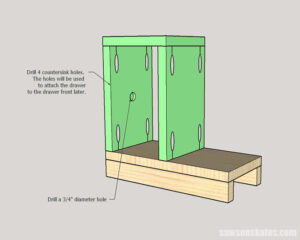 The toilet paper holder for a DIY bathroom vanity