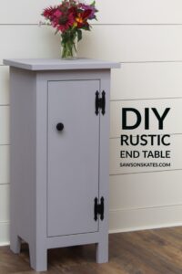 Add rustic-style storage to your home with this easy-to-make DIY end table. It’s the perfect size to use next to a couch or chair, as a nightstand in the bedroom, or extra storage in the bathroom or kitchen. The enclosed storage area keeps clutter hidden out of sight. Download the free, easy-to-follow plans and build one (or two!) today.