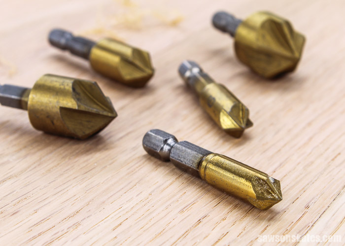 Five fluted countersink bits