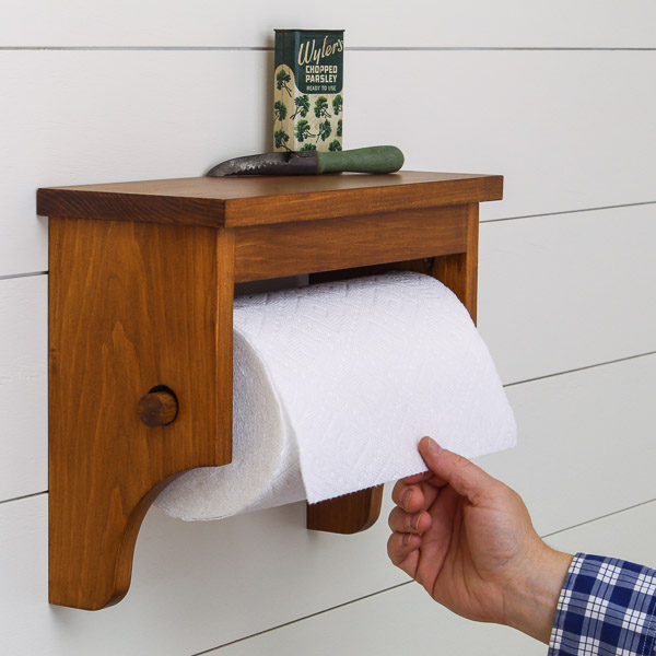 DIY Wall-Mounted Paper Towel Holder