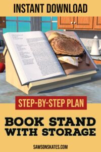 This DIY book stand is easy to make and the perfect place to prop up your book, phone, or tablet. Plus, the lid lifts to reveal a hidden storage area that will keep your space neat and organized. Click now for the step-by-step tutorial.
