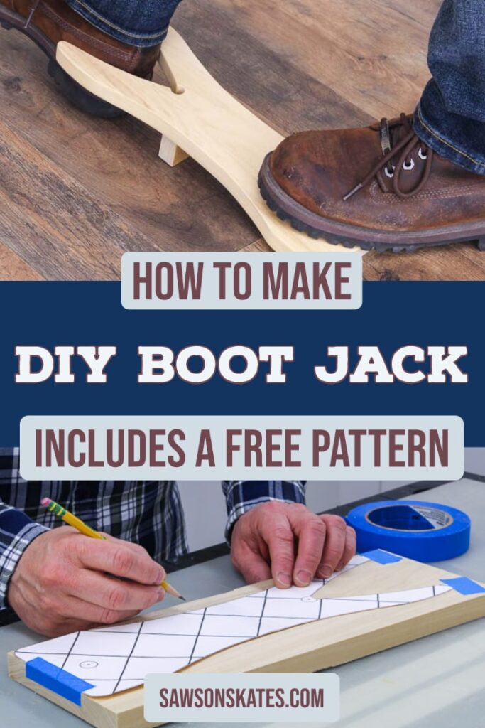 Handmade Wooden Boot Jack With White Padding & Studs - Deluxe Boot Puller / Shoe Remover (USA Made)