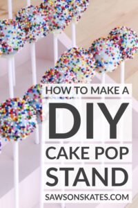 Learn How to Build a DIY Cake Pop Stand. In this easy step-by-step tutorial, I’ll show you how to make this attractive 3-tier DIY Cake Pop Holder. It’s the perfect way to display cake pops for almost any occasion. Head over and get the plans now. Don't forget to bookmark it and save it to your DIY Plans or Woodworking Plans board, so you can easily refer to it later.