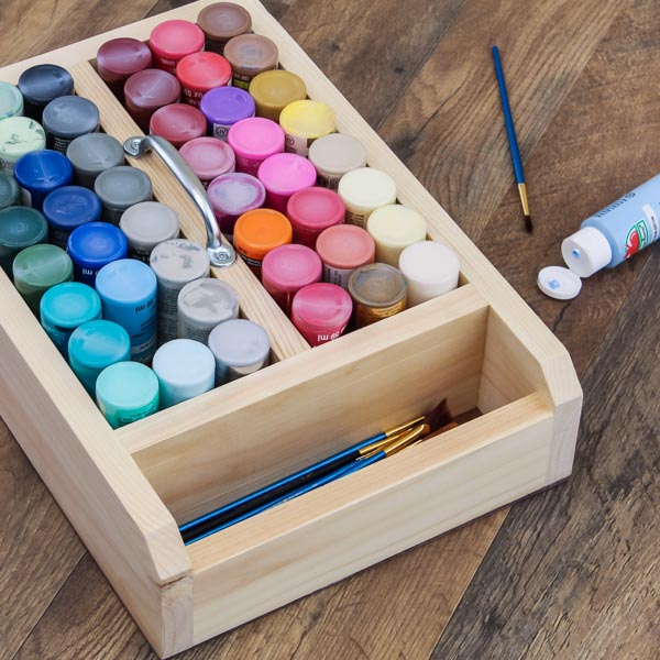 DIY Craft Paint Storage Caddy