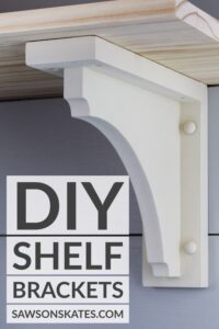 No one will ever guess that you made these wall-mounted DIY shelf brackets with scrap wood! They’re an inexpensive, easy afternoon project that can be made with a few common tools. Download your free templates now and make some today!