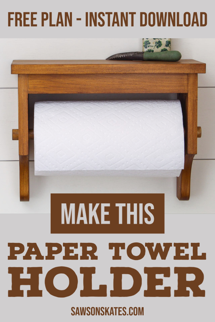 Paper Towel Holder Woodworking Plan