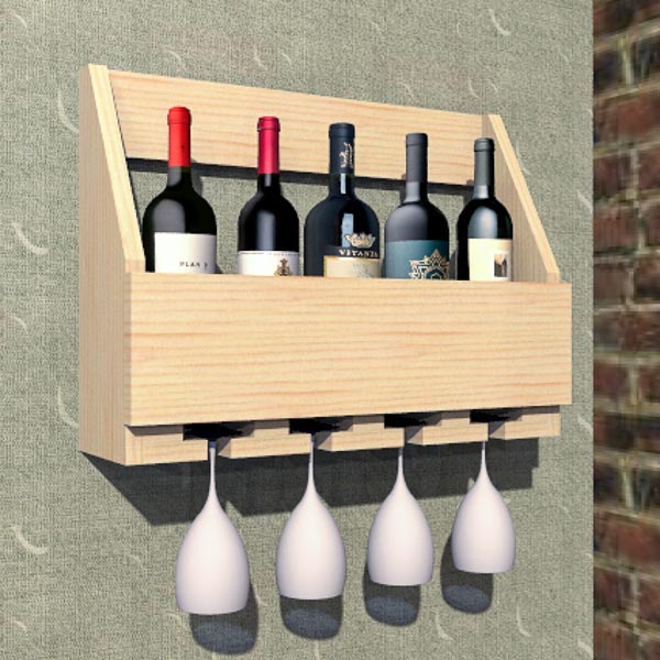 DIY Wall-Mounted Wine Rack