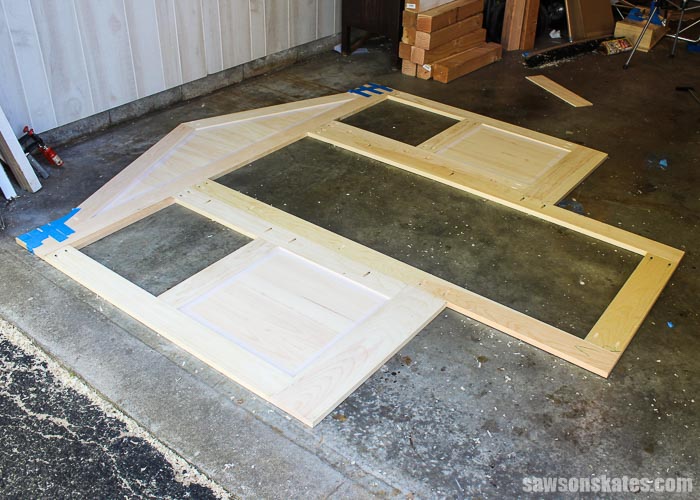 Entryway sub-assembly for a homemade truck camper