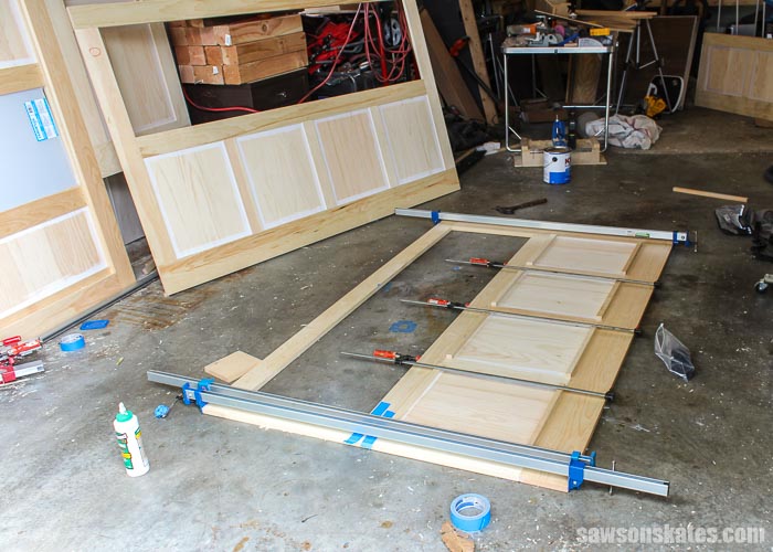 Clamping the side assembly for a DIY truck camper