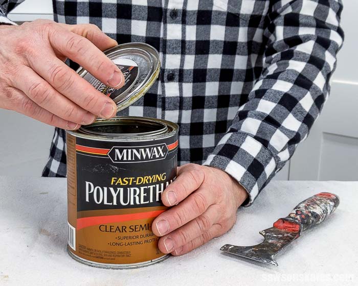Lifting the lid off of a can of polyurethane