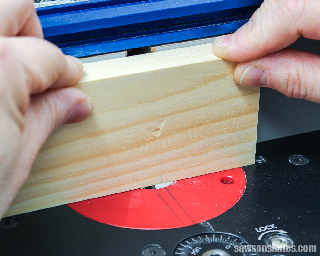 Finishing cutting a groove in a stile for a shaker-style door