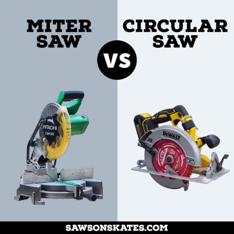 Miter Saw vs Circular Saw (Differences + Which to Choose) Saws on Skates®