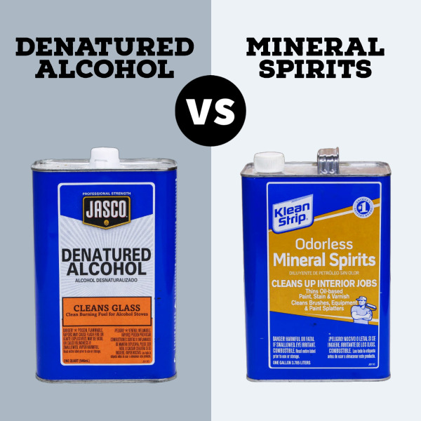 Denatured Alcohol vs Mineral Spirits (Differences + Uses)