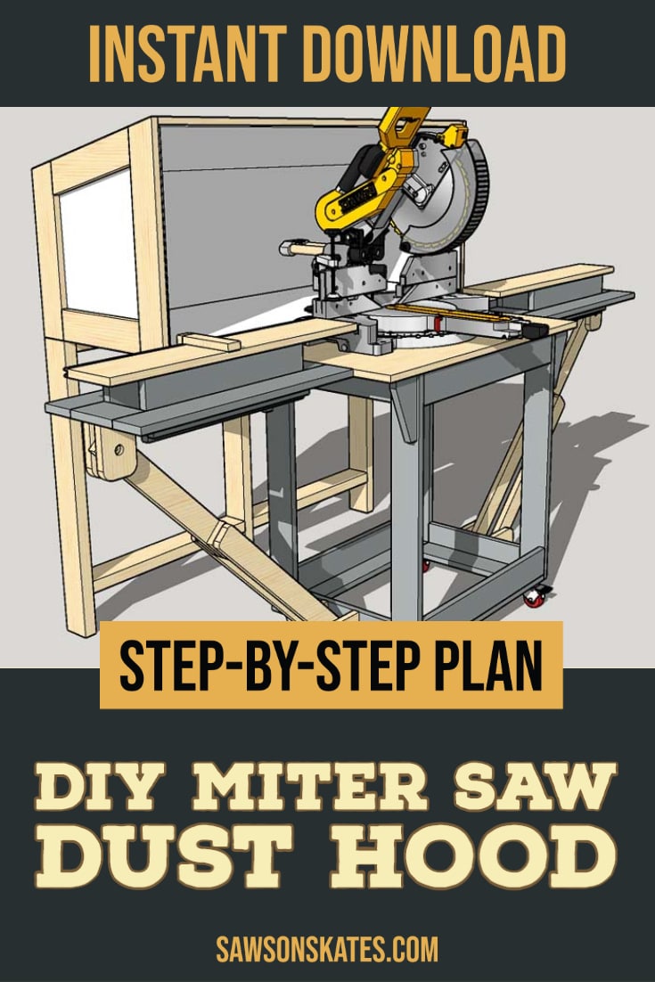 Diy Miter Saw Dust Hood Easy And Effective Saws On Skates® 0754