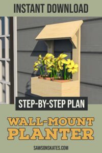 This DIY wall-mounted planter looks like a small window complete with a window box and awning! It's easy to make with these step-by-step plans.