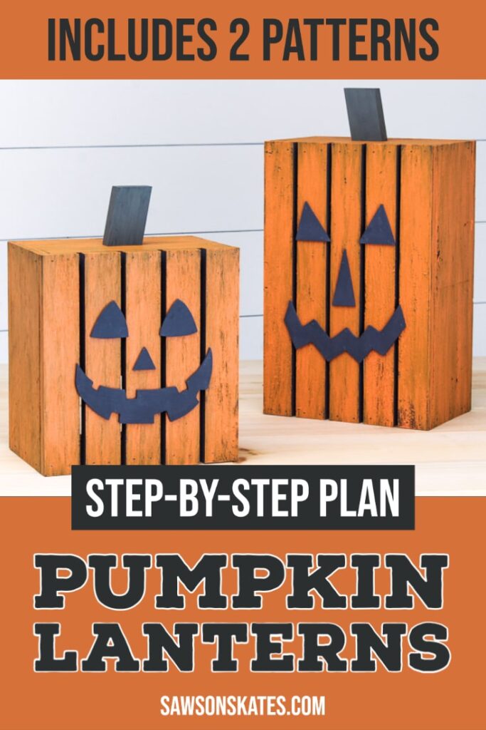 Easy DIY Wooden Pumpkin Lantern (2 Patterns!) | Saws on Skates®