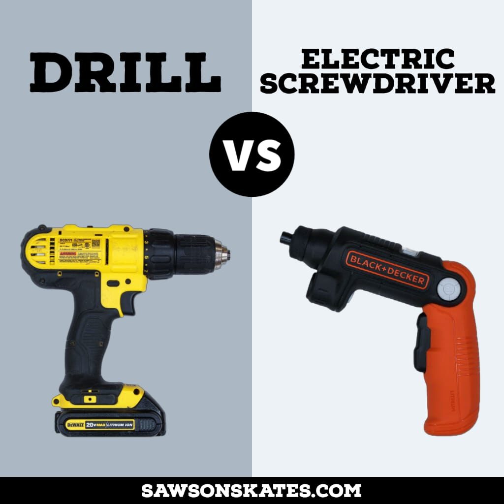 drill vs electric screwdriver graphic