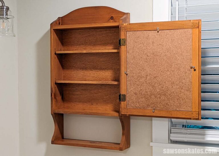 DIY Farmhouse Medicine Cabinet | Saws on Skates®