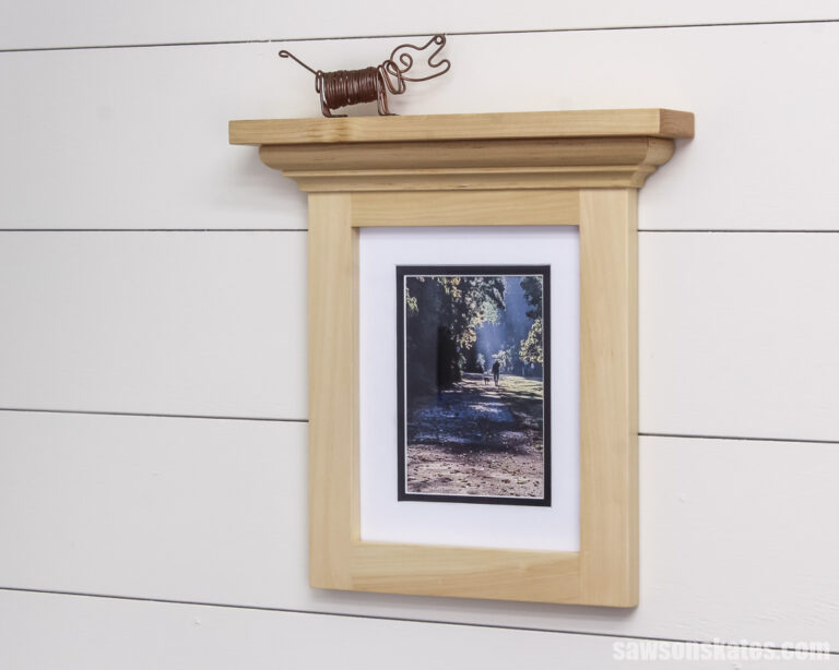 DIY Picture Frame with Shelf (4 Easy Steps) Saws on Skates®