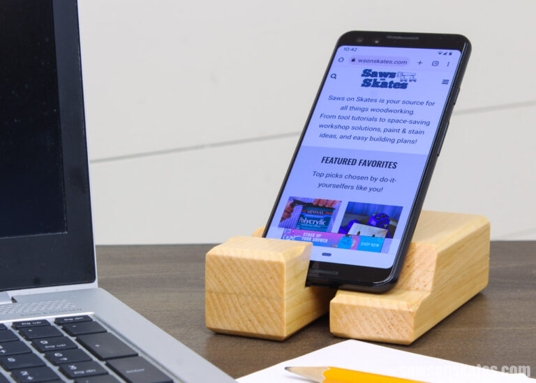 DIY Wooden Phone Stand (Easy, Functional & Cheap) | Saws on Skates®