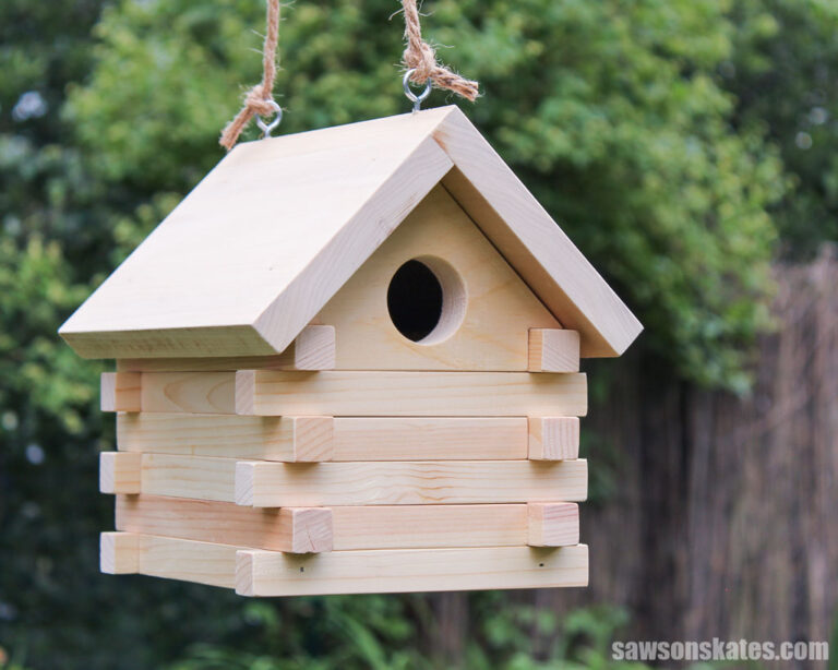 Diy Log Cabin Birdhouse Easy Scrap Wood Project Saws On Skates®