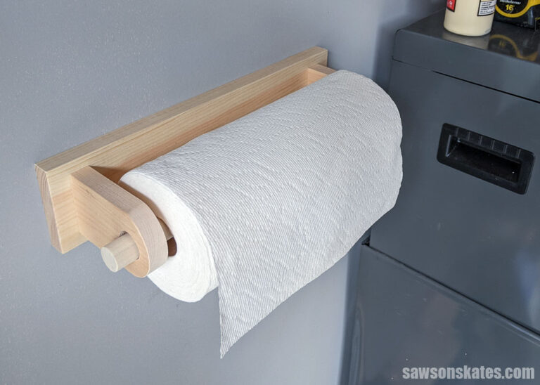 DIY Workshop Paper Towel Holder (Quick & Easy) | Saws on Skates®