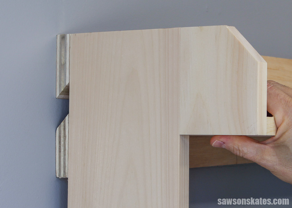 Hanging a simple-to-make french cleat a wall