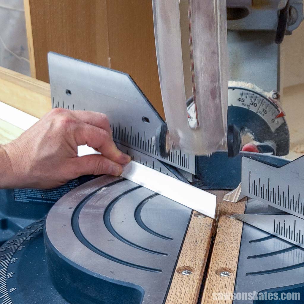 Cutting cove molding with a miter saw