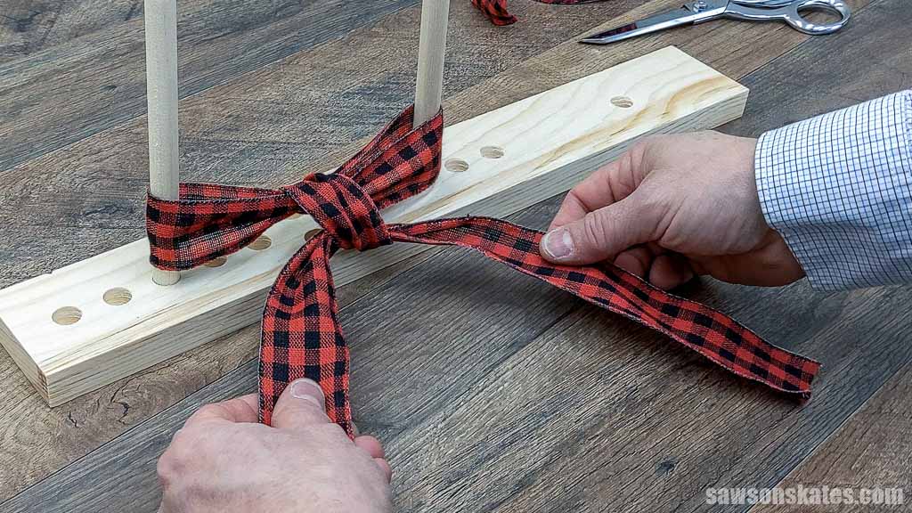  Bow Maker for Ribbon, Adjustable Wooden Wreath Bow