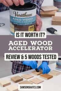 Are you looking to add a touch of character and age to your woodworking projects? I tested Varathane Aged Wood Accelerators on five popular wood types – check out the results and see if it's right for your project!