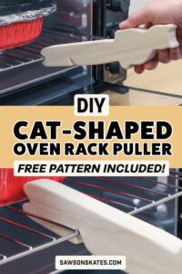 Keep your hands safe and add some purrsonality to your kitchen with this cat-shaped DIY oven rack puller! It is a fun and functional project for anyone who enjoys baking.