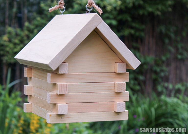 Diy Log Cabin Birdhouse Easy Scrap Wood Project Saws On Skates®